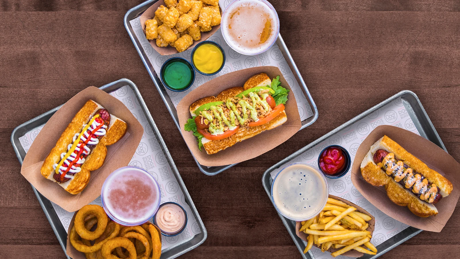 Selección de hot dogs y acompañamientos Dog Haus